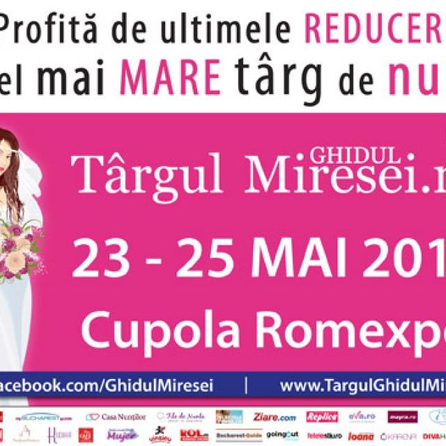 Targul de Nunti Ghidul Miresei 23-25 Mai: cadouri de peste 200.000 de euro