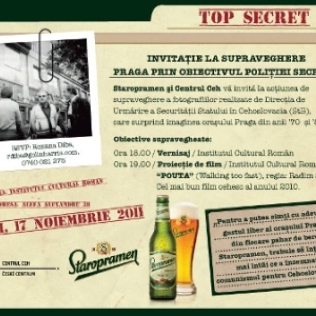 Staropramen te invita sa descoperi Praga  prin obiectivul Politiei Secrete  