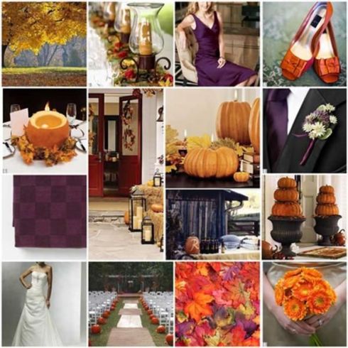 This color scheme is suitable especially for a fall wedding or a winter 