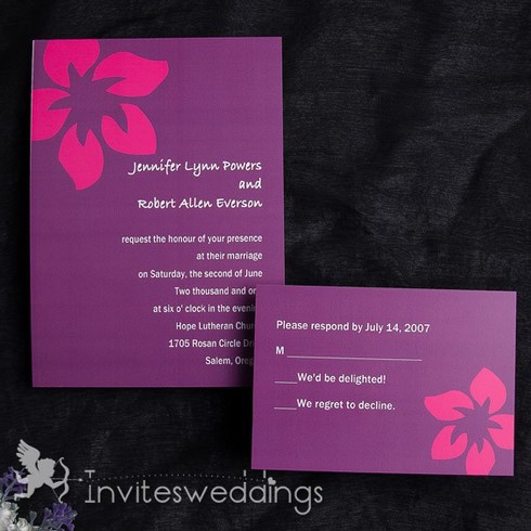 Invitatii de nunta Radiant Orchid
