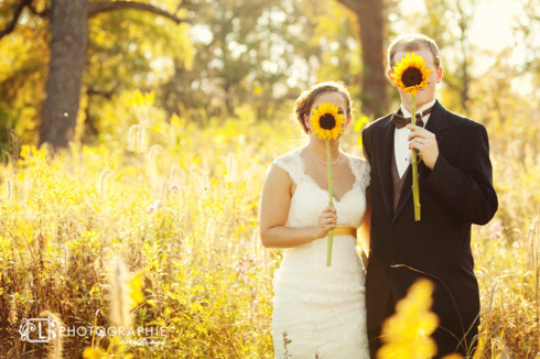 Sedinta foto nunta tematica cu floarea soarelui