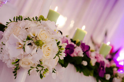 poza aranjamente florale nunta 2013