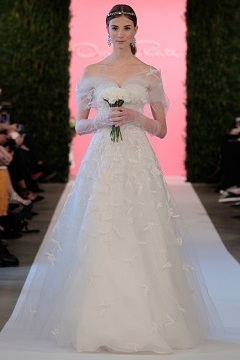 Rochie cu umeri goi Oscar de la Renta rochie de mireasa