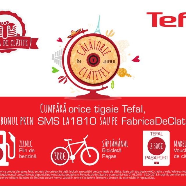 Ti-ai facut bagajele? Castiga premii de Drum Bun cu Fabrica de Clatite Tefal