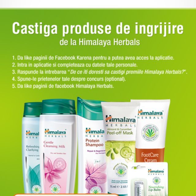 Castiga produse de ingrijire de la Himalaya Herbals