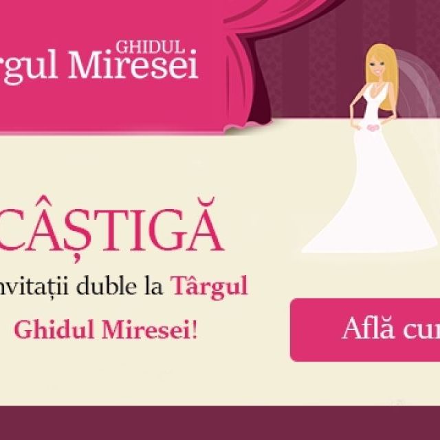Participa la concursul Karena si castiga 5 invitatii duble la Targul Ghidul Miresei din luna octombrie