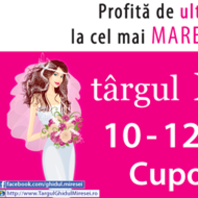 Castiga una dintre cele cinci invitatii oferite zilnic la Targul Ghidul Miresei