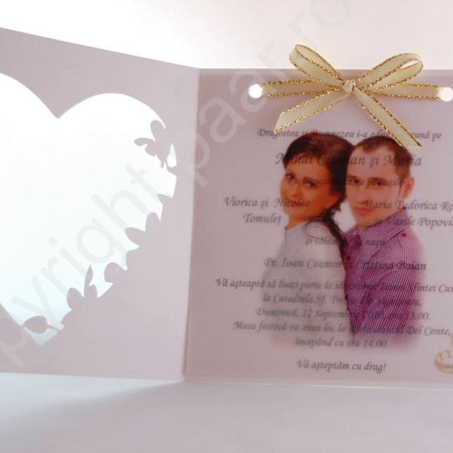 Invitatii de nunta personalizate: idei si modele