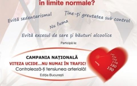 Viteza ucide nu numai in trafic. Controleaza-ti tensiunea arteriala!
