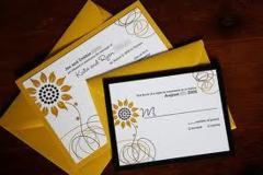 Idei de invitatii de nunta cu tematica floarea soarelui