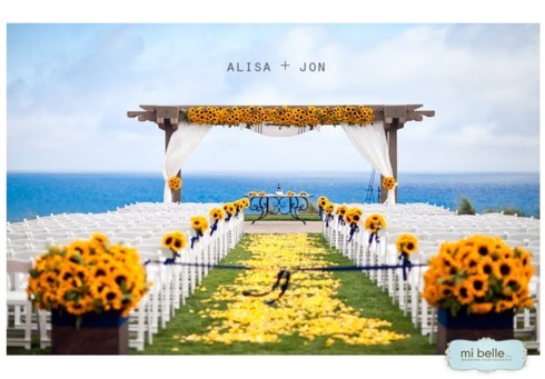Decoruri de nunta cu floarea soarelui