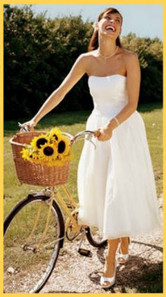Bicicleta decorata cu floarea soarelui