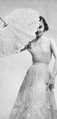 Rochie de mireasa crosetata purtata in anii 50