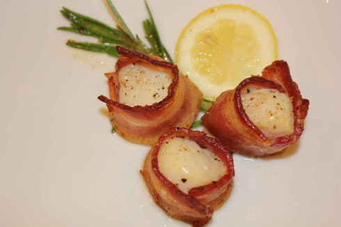 Scoici invelite in bacon