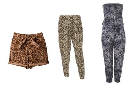 pantaloni animal print