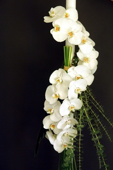 lumanare de nunta cu orhidee