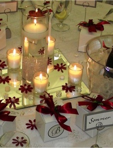 decoratiuni de nunta alb rosu