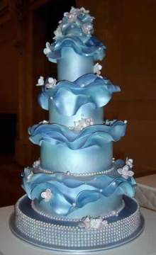 Tort albastru, sculptat