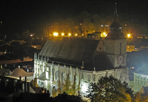 Biserica neagra, Brasov, noapte