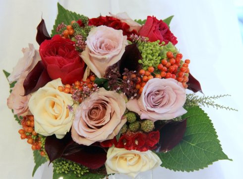 Buchet de mireasa multicolor